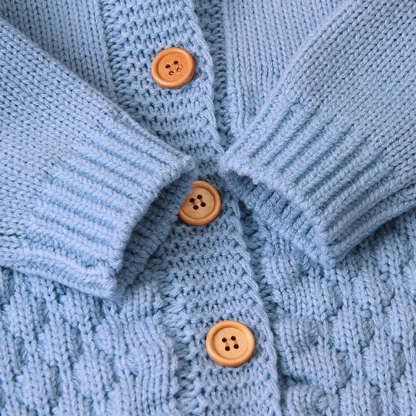 Knitted Bear Romper Hoodie