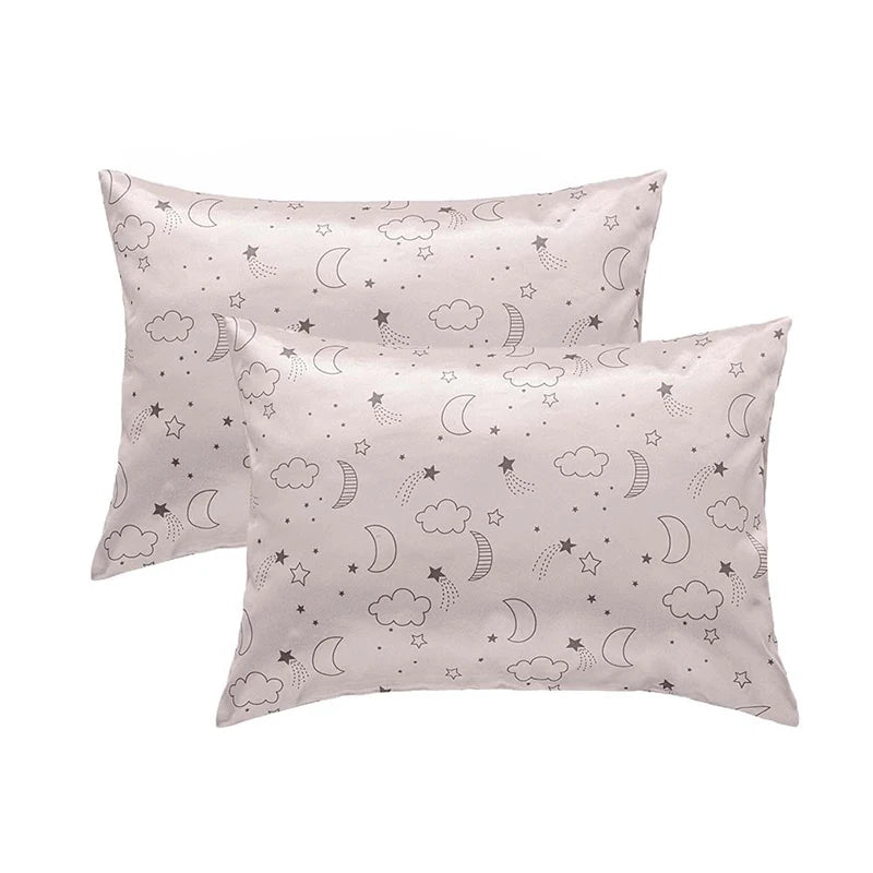 1PC Toddler Pillow Cases Baby Silk Satin Pillowcases Envelope Pillow Cover Kids Soft Travel Pillow Cases for Boys Girls
