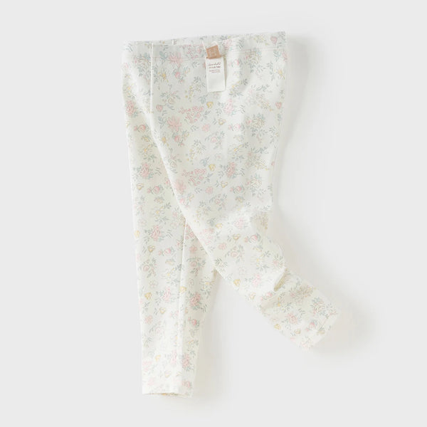 Dave Bella Children's Spring Printed Light Leggings Pants Girls Autumn Elastic Trouses Kids 1-7 Years Leggings Outdoor DB1260157