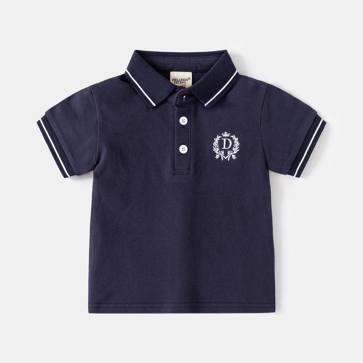 Embroidery Logo Boys Polo Tshirts Summer Toddler Kids Tops Tees Children's Clothes