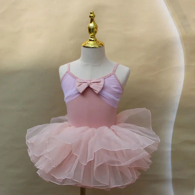 Ballet Tutu for Girls Performance Outfits Dance Costume Children Ballet Leotards with Skirt Princess Kids Clothes Gymnastics