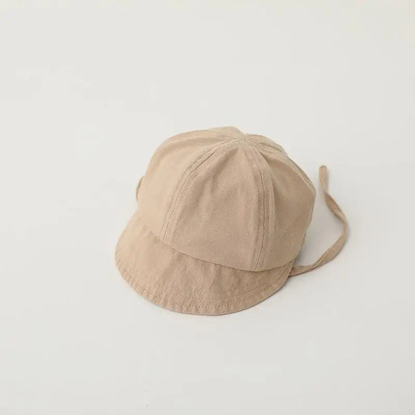 Summer Baby Sun Hat Korean Solid Color Infant Baseball Cap Outdoor Adjustable Drawstring Lace-up Kids Bucket Hats