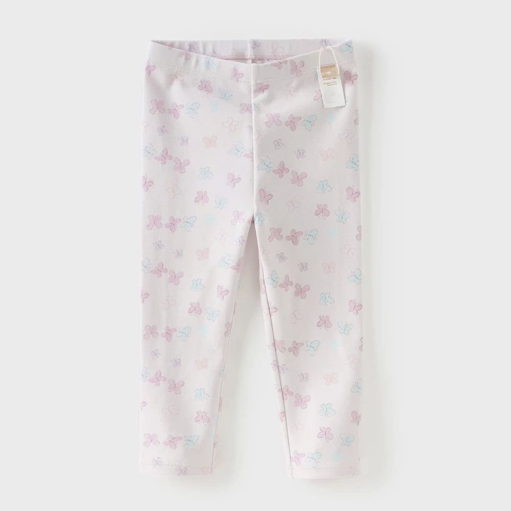 Dave Bella Children's Spring Printed Light Leggings Pants Girls Autumn Elastic Trouses Kids 1-7 Years Leggings Outdoor DB1260157