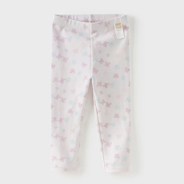 Dave Bella Children's Spring Printed Light Leggings Pants Girls Autumn Elastic Trouses Kids 1-7 Years Leggings Outdoor DB1260157