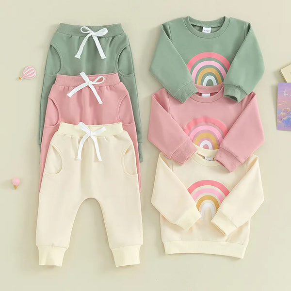 Oversized Rainbow Sweater Set