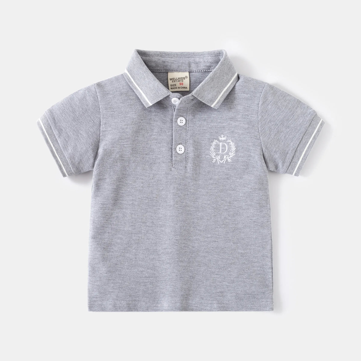 Embroidery Logo Boys Polo Tshirts Summer Toddler Kids Tops Tees Children's Clothes