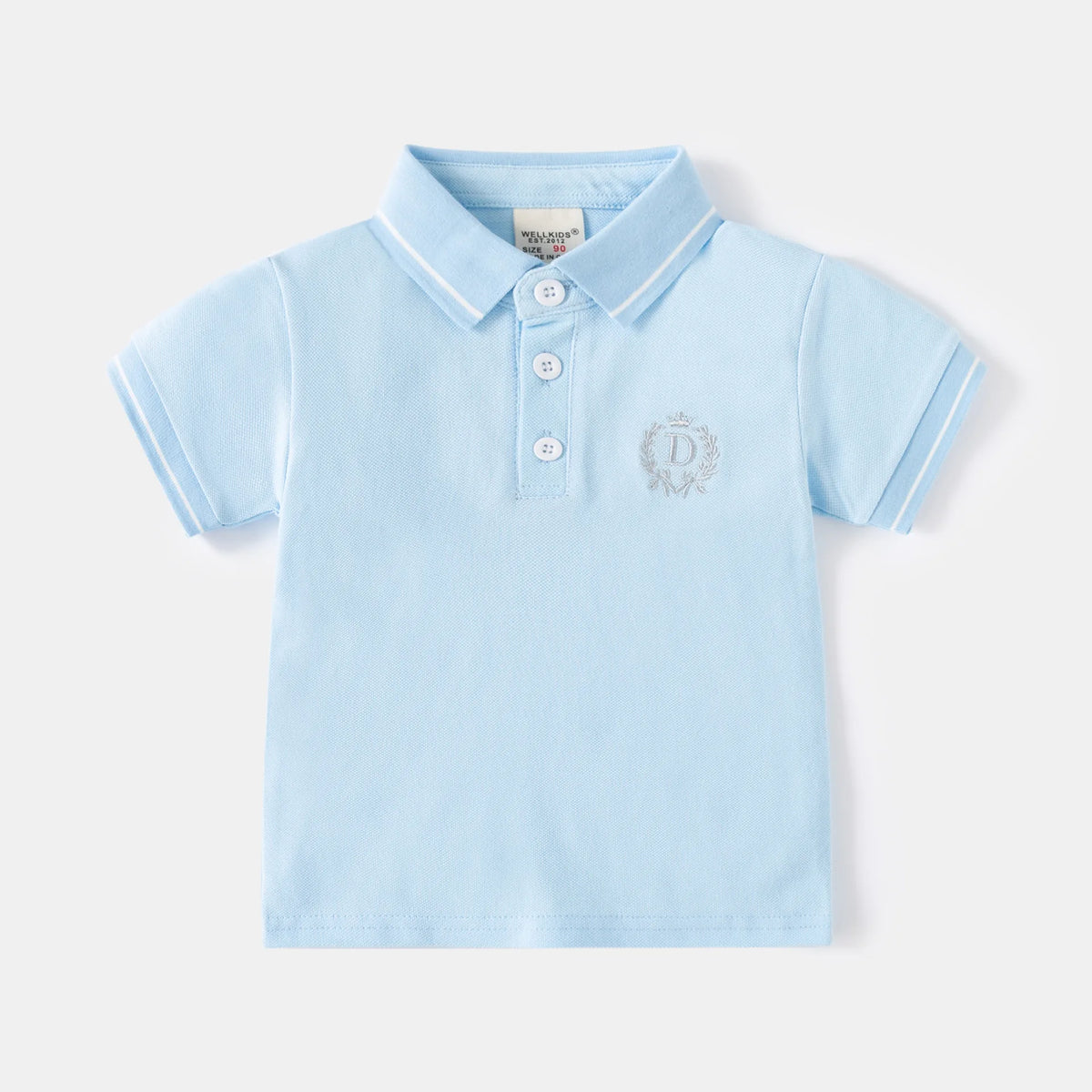 Embroidery Logo Boys Polo Tshirts Summer Toddler Kids Tops Tees Children's Clothes