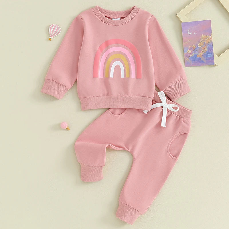 Oversized Rainbow Sweater Set
