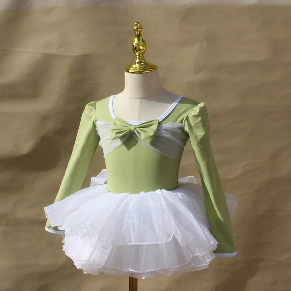 Ballet Tutu for Girls Performance Outfits Dance Costume Children Ballet Leotards with Skirt Princess Kids Clothes Gymnastics