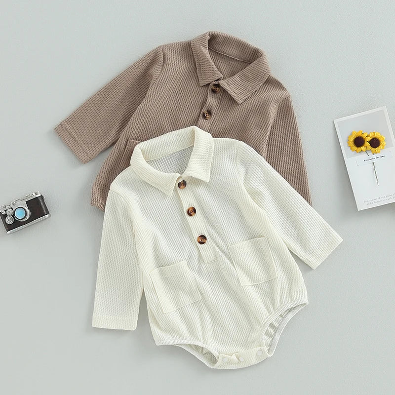 Long Sleeve Waffle Jumpsuit