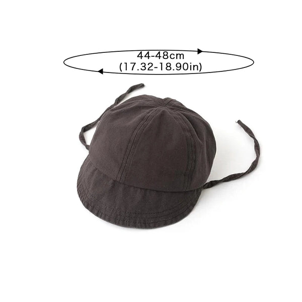 Summer Baby Sun Hat Korean Solid Color Infant Baseball Cap Outdoor Adjustable Drawstring Lace-up Kids Bucket Hats