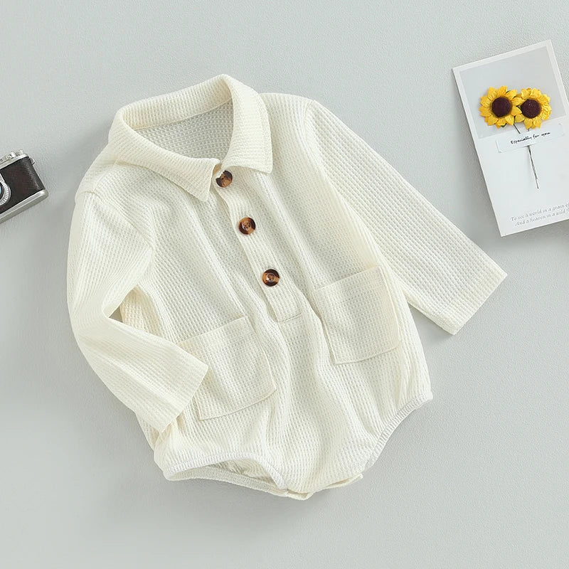 Long Sleeve Waffle Jumpsuit