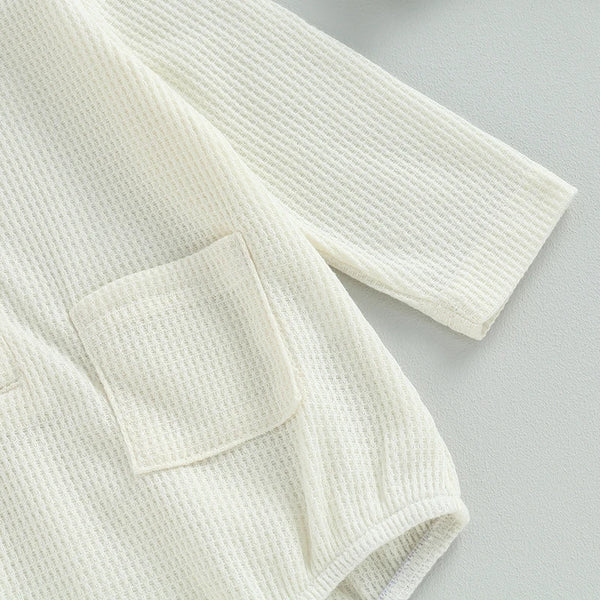 Long Sleeve Waffle Jumpsuit