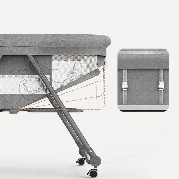 Sejoy 3 in 1 Rocking Crib Baby Bassinet Newborn Beside Sleeper Infant Sleeping Bed Convertible Anti-mosquito Foldable Portable