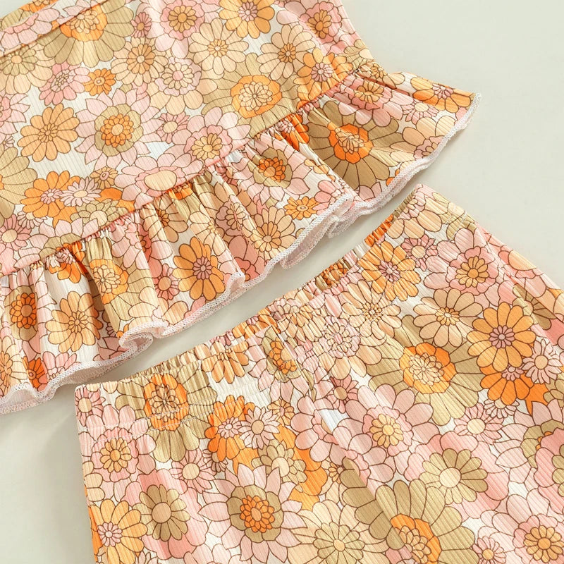Ruffled Floral Summer Set