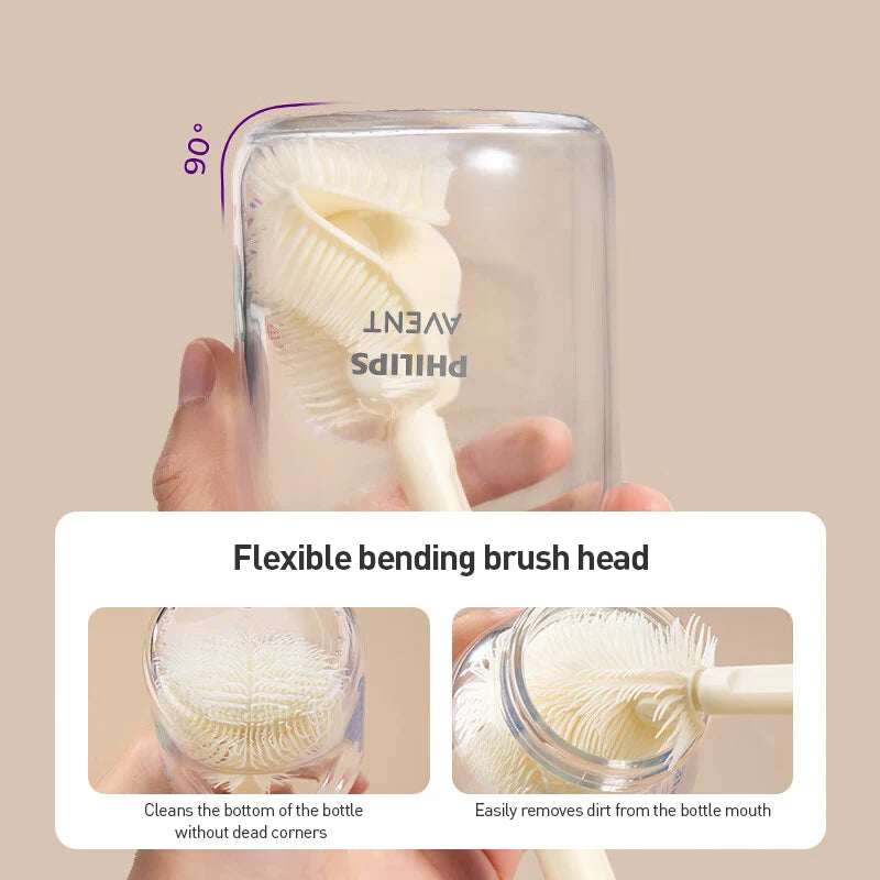 Avent Baby Bottle Cleaning Travel Set Bottle Brush Nipple Brush Multi-Purpose Cup Mouth Brush For Feeding Bottle