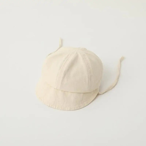 Summer Baby Sun Hat Korean Solid Color Infant Baseball Cap Outdoor Adjustable Drawstring Lace-up Kids Bucket Hats