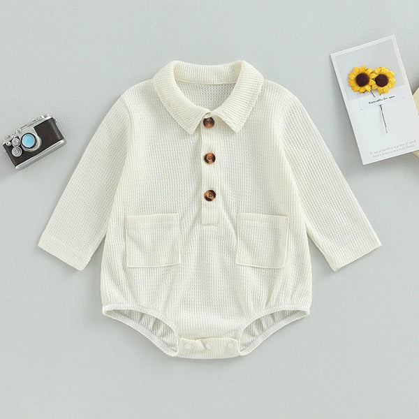 Long Sleeve Waffle Jumpsuit