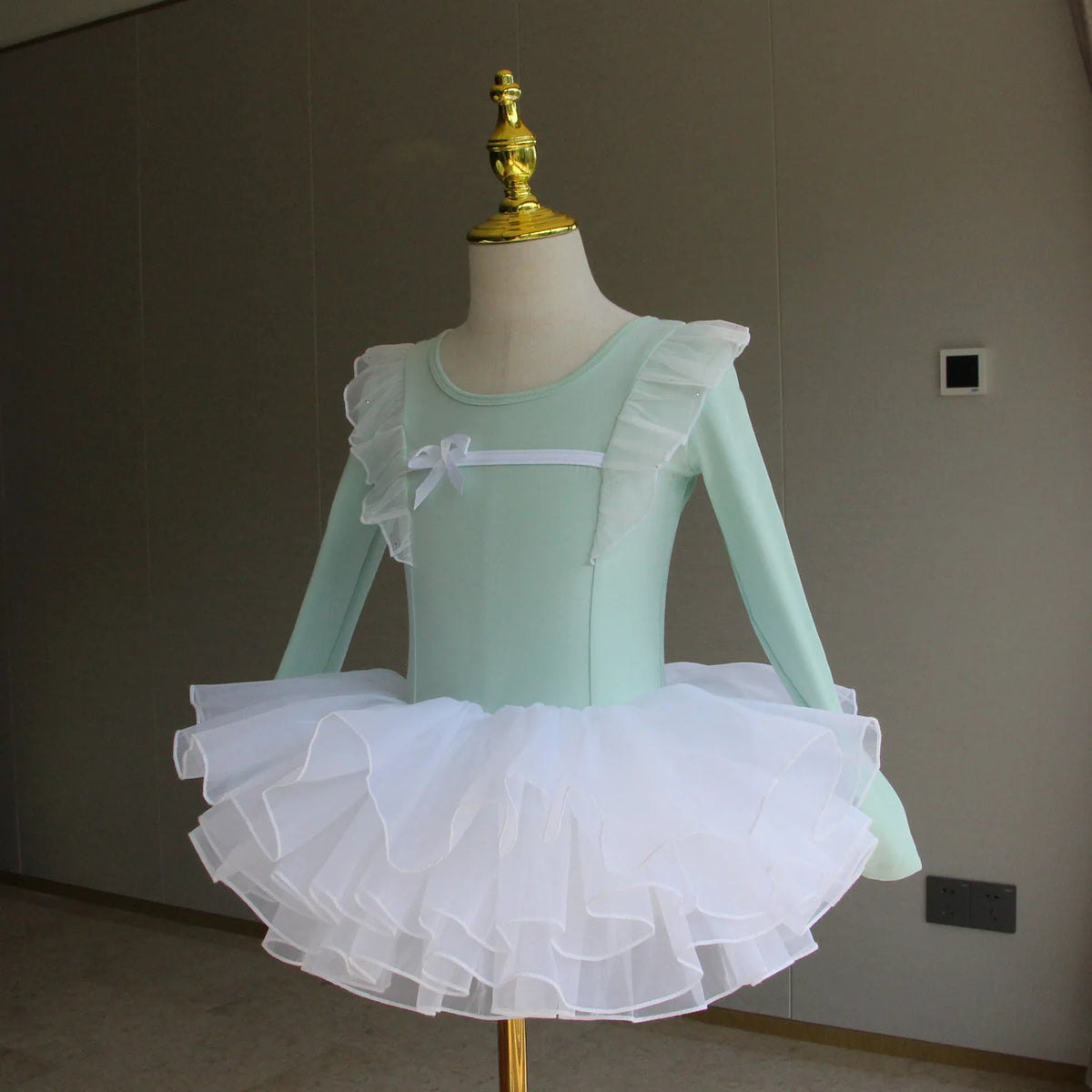 Ballet Tutu for Girls Performance Outfits Dance Costume Children Ballet Leotards with Skirt Princess Kids Clothes Gymnastics