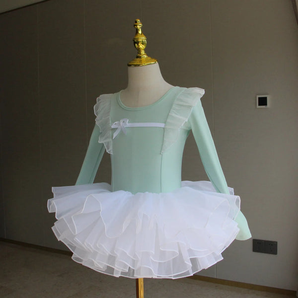 Ballet Tutu for Girls Performance Outfits Dance Costume Children Ballet Leotards with Skirt Princess Kids Clothes Gymnastics