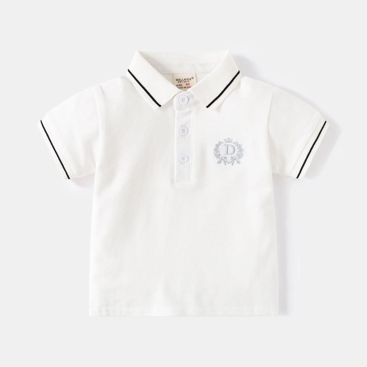 Embroidery Logo Boys Polo Tshirts Summer Toddler Kids Tops Tees Children's Clothes