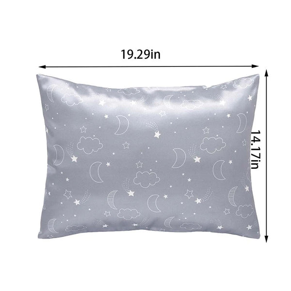 1PC Toddler Pillow Cases Baby Silk Satin Pillowcases Envelope Pillow Cover Kids Soft Travel Pillow Cases for Boys Girls