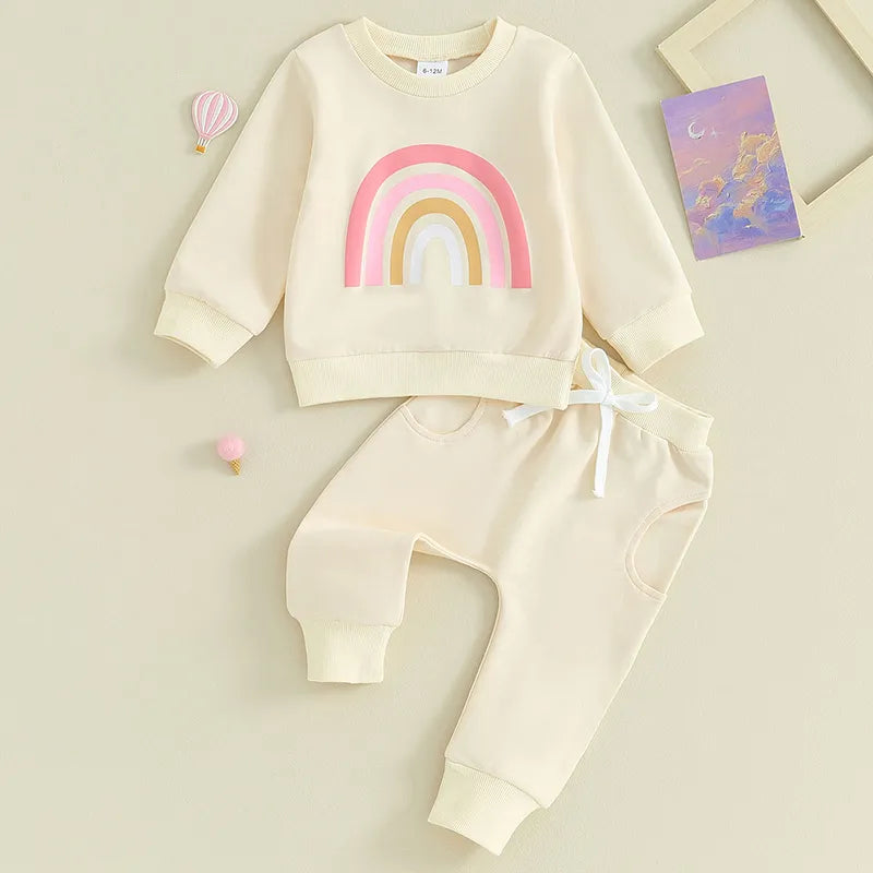 Oversized Rainbow Sweater Set