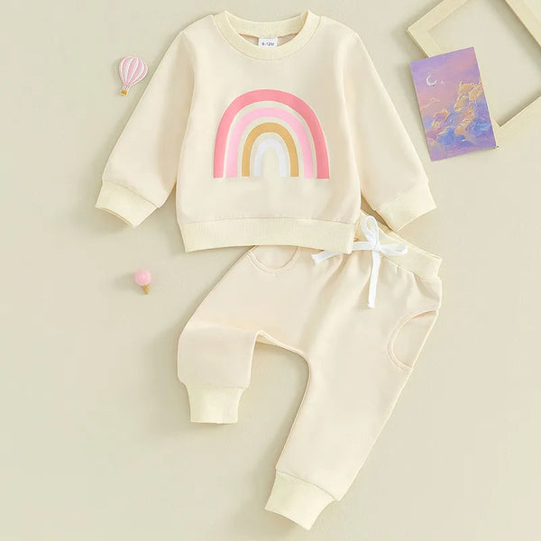 Oversized Rainbow Sweater Set