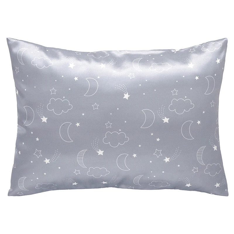 1PC Toddler Pillow Cases Baby Silk Satin Pillowcases Envelope Pillow Cover Kids Soft Travel Pillow Cases for Boys Girls