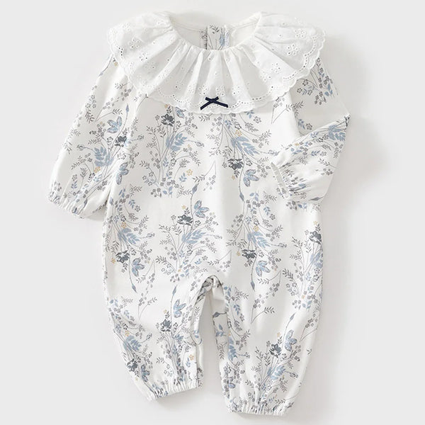 Baby Girl Christmas Rompers Long Sleeve 100% Cotton Spring Autumn Baby Jumpsuit First Birthday Newborn Clothing