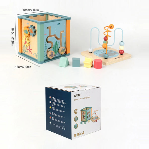 Wooden Activity Cube