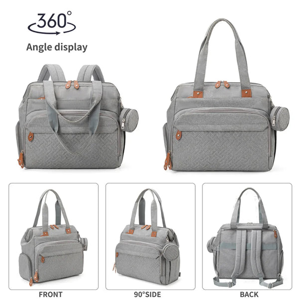 PANGDUBE Diaper Bags with 1pc Pacifier Bag Dad Mom Backpack for Travel Mommy Backpack for Baby Accessories Maternity Bag