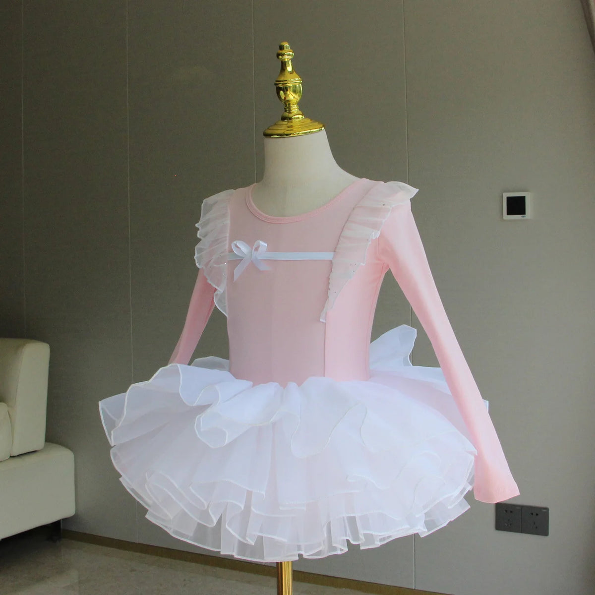 Ballet Tutu for Girls Performance Outfits Dance Costume Children Ballet Leotards with Skirt Princess Kids Clothes Gymnastics