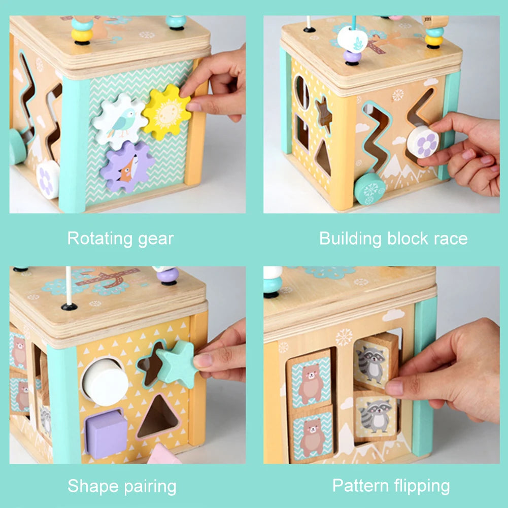 Wooden Activity Cube