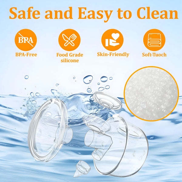 Portable Rechargeable Electric Breast Pump Integrated Silicone Breast Collector Wireless Wearable Hands Free Breast Pump