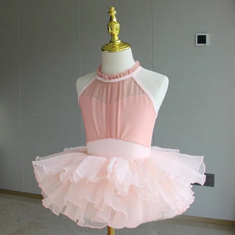 Ballet Tutu for Girls Performance Outfits Dance Costume Children Ballet Leotards with Skirt Princess Kids Clothes Gymnastics