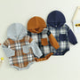 Long Sleeve Plaid Patchwork Jumpsuit