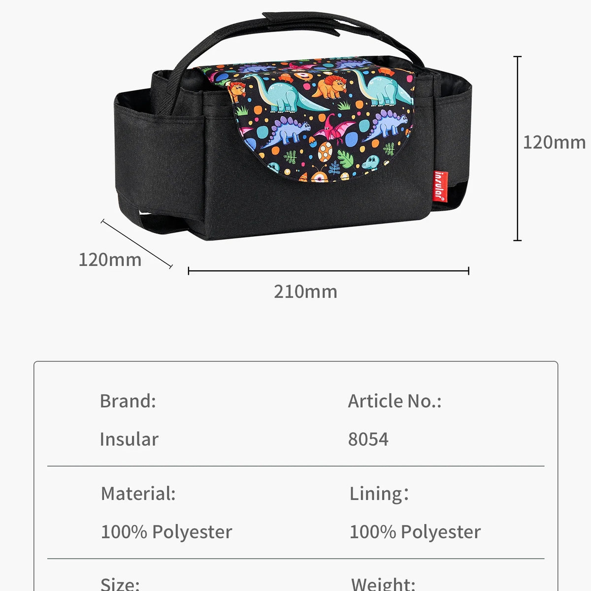 Insular Baby Diaper Bag with Milk Bottle Insulation Mummy Storage Stroller Accessories - Essential Collection for Baby Care