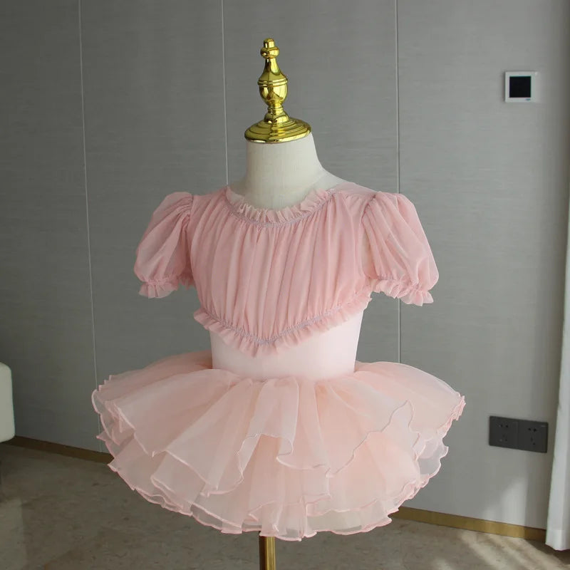Ballet Tutu for Girls Performance Outfits Dance Costume Children Ballet Leotards with Skirt Princess Kids Clothes Gymnastics