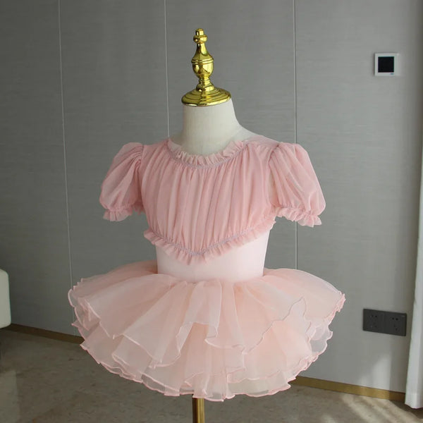 Ballet Tutu for Girls Performance Outfits Dance Costume Children Ballet Leotards with Skirt Princess Kids Clothes Gymnastics