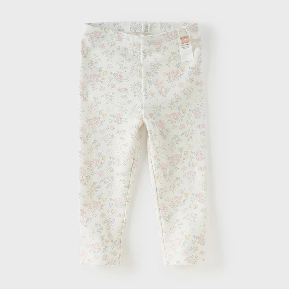 Dave Bella Children's Spring Printed Light Leggings Pants Girls Autumn Elastic Trouses Kids 1-7 Years Leggings Outdoor DB1260157