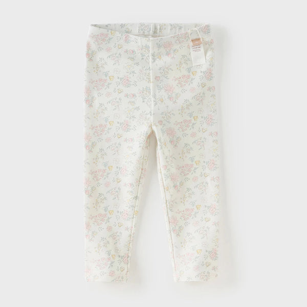 Dave Bella Children's Spring Printed Light Leggings Pants Girls Autumn Elastic Trouses Kids 1-7 Years Leggings Outdoor DB1260157