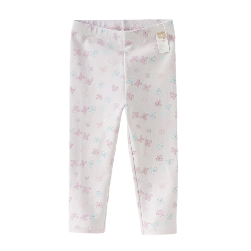 Dave Bella Children's Spring Printed Light Leggings Pants Girls Autumn Elastic Trouses Kids 1-7 Years Leggings Outdoor DB1260157