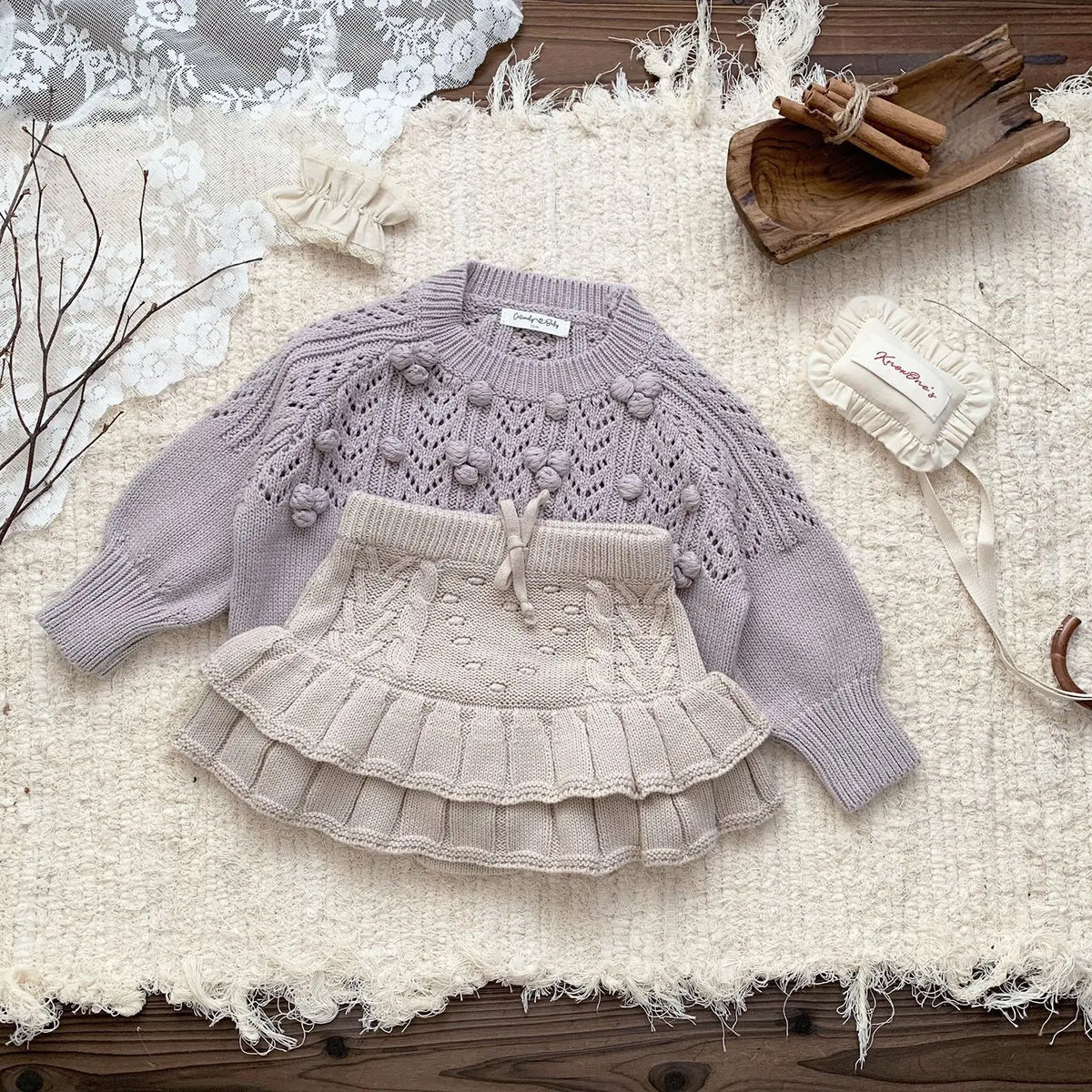 deer jonmi New Autumn Toddlers Girls Knitted Pullovers Sweaters Handmade Crochet Korean Style Hollow Out Baby Kids Sweater