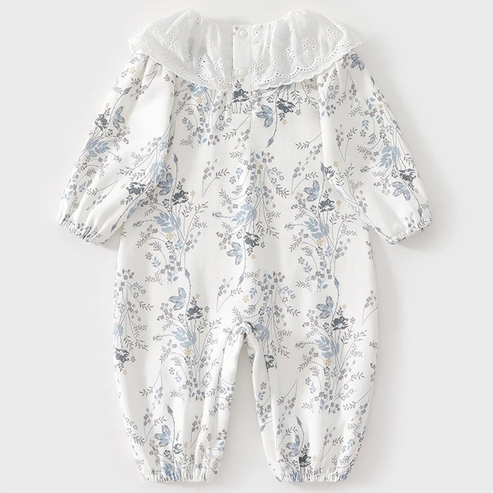 Baby Girl Christmas Rompers Long Sleeve 100% Cotton Spring Autumn Baby Jumpsuit First Birthday Newborn Clothing
